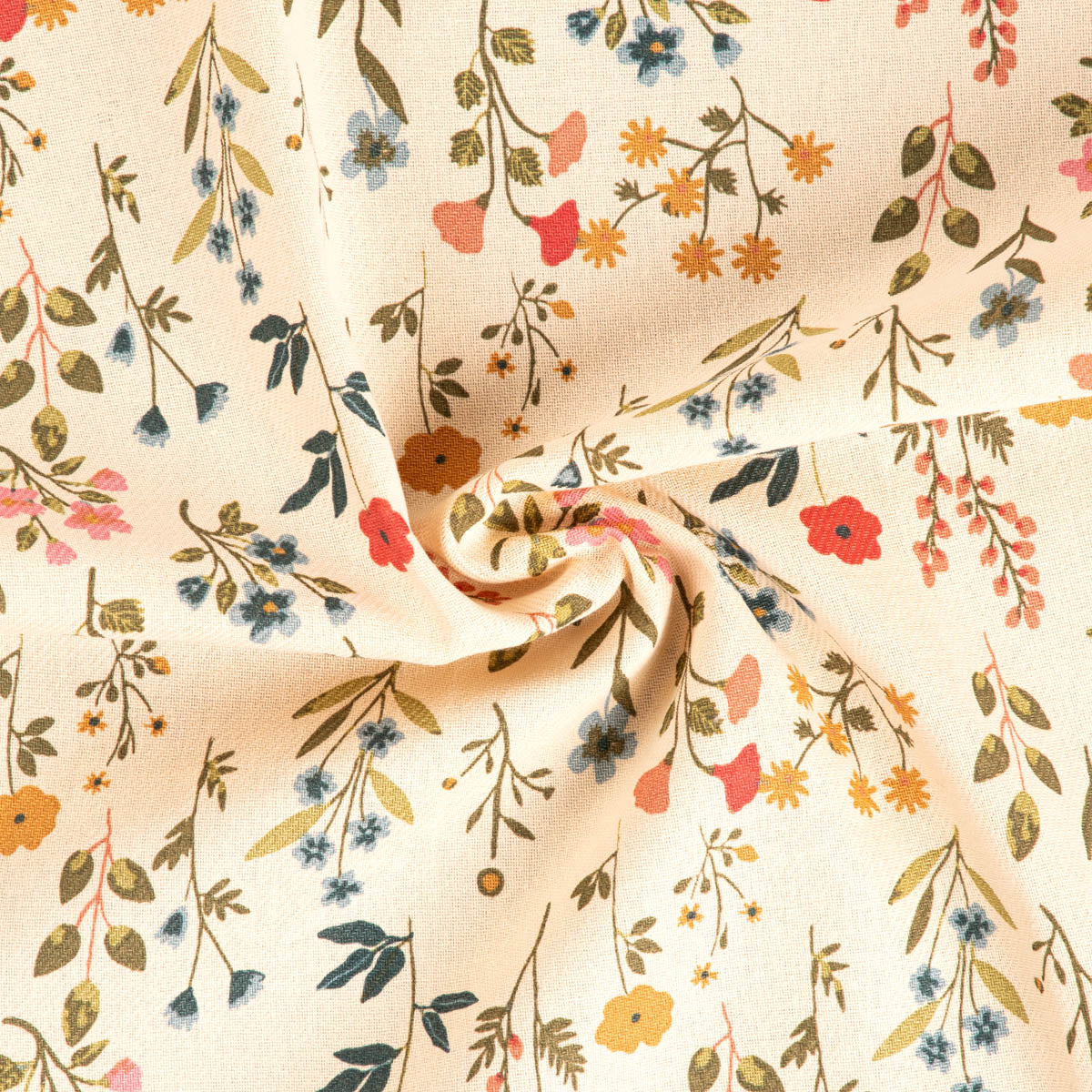 Set of FARIN Kitchen Cloths in Flowers and Waffle Texture - 2 Pack