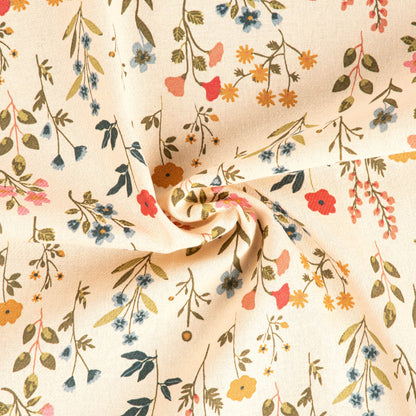 Set of FARIN Kitchen Cloths in Flowers and Waffle Texture - 2 Pack
