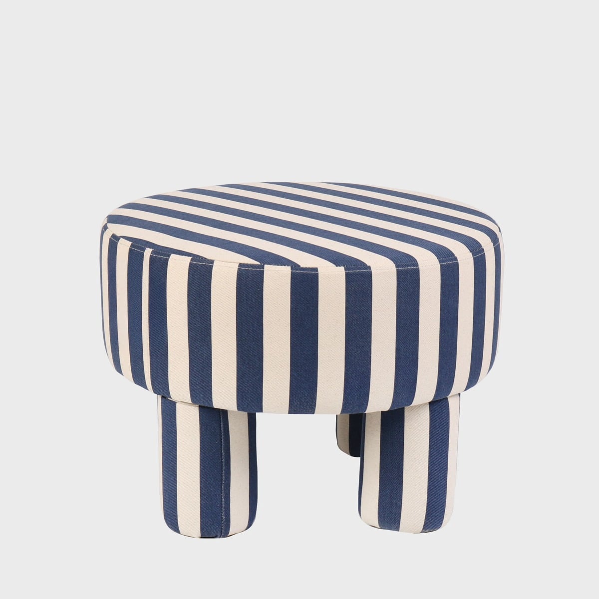 Puff CHIARO Blue White Pouffe 52x33x50 cm
