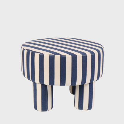 Puff CHIARO Blue White Pouffe 52x33x50 cm