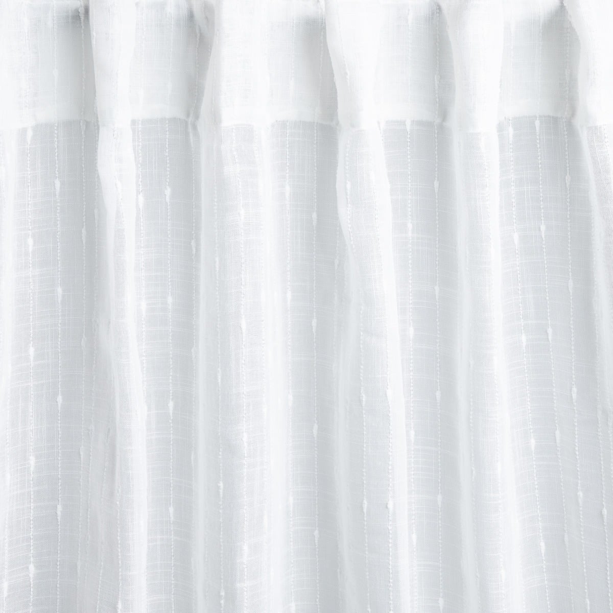 NISA Voile Curtain with Embossed Pattern White 140x250cm