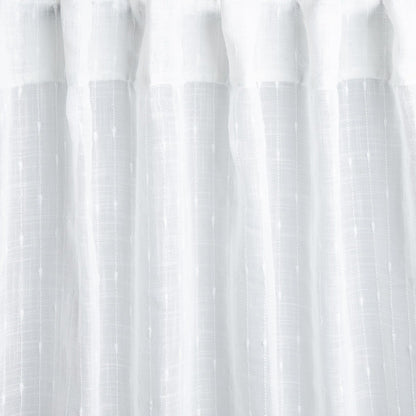 NISA Voile Curtain with Embossed Pattern White 140x250cm