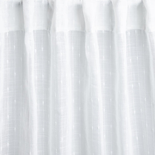 NISA Voile Curtain with Embossed Pattern White 140x250cm