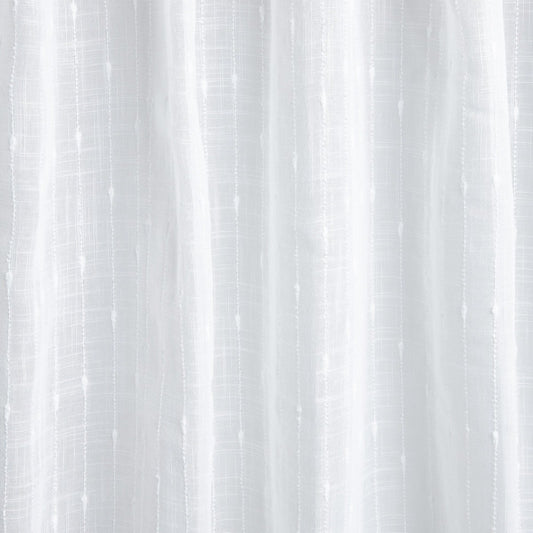 NISA Voile Curtain with Embossed Pattern White 140x250cm