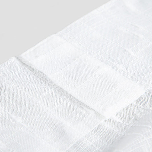 NISA Voile Curtain with Embossed Pattern White 140x250cm