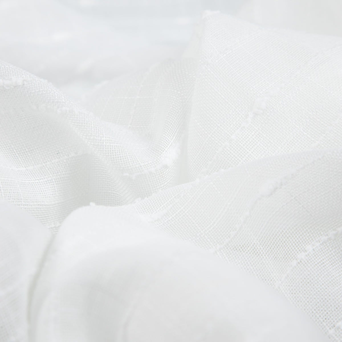 NISA Voile Curtain with Embossed Pattern White 140x250cm