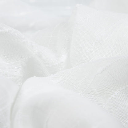 NISA Voile Curtain with Embossed Pattern White 140x250cm