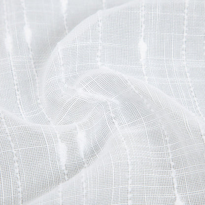 NISA Voile Curtain with Embossed Pattern White 140x250cm