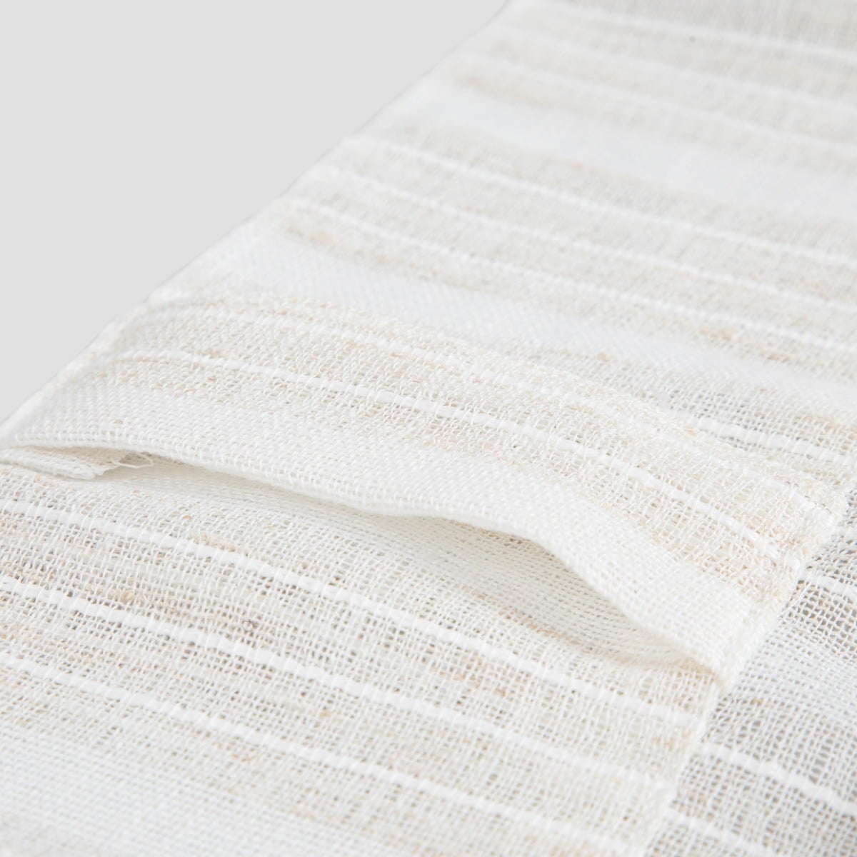 TAVIRA Striped Imitation Linen Curtain 140x250cm