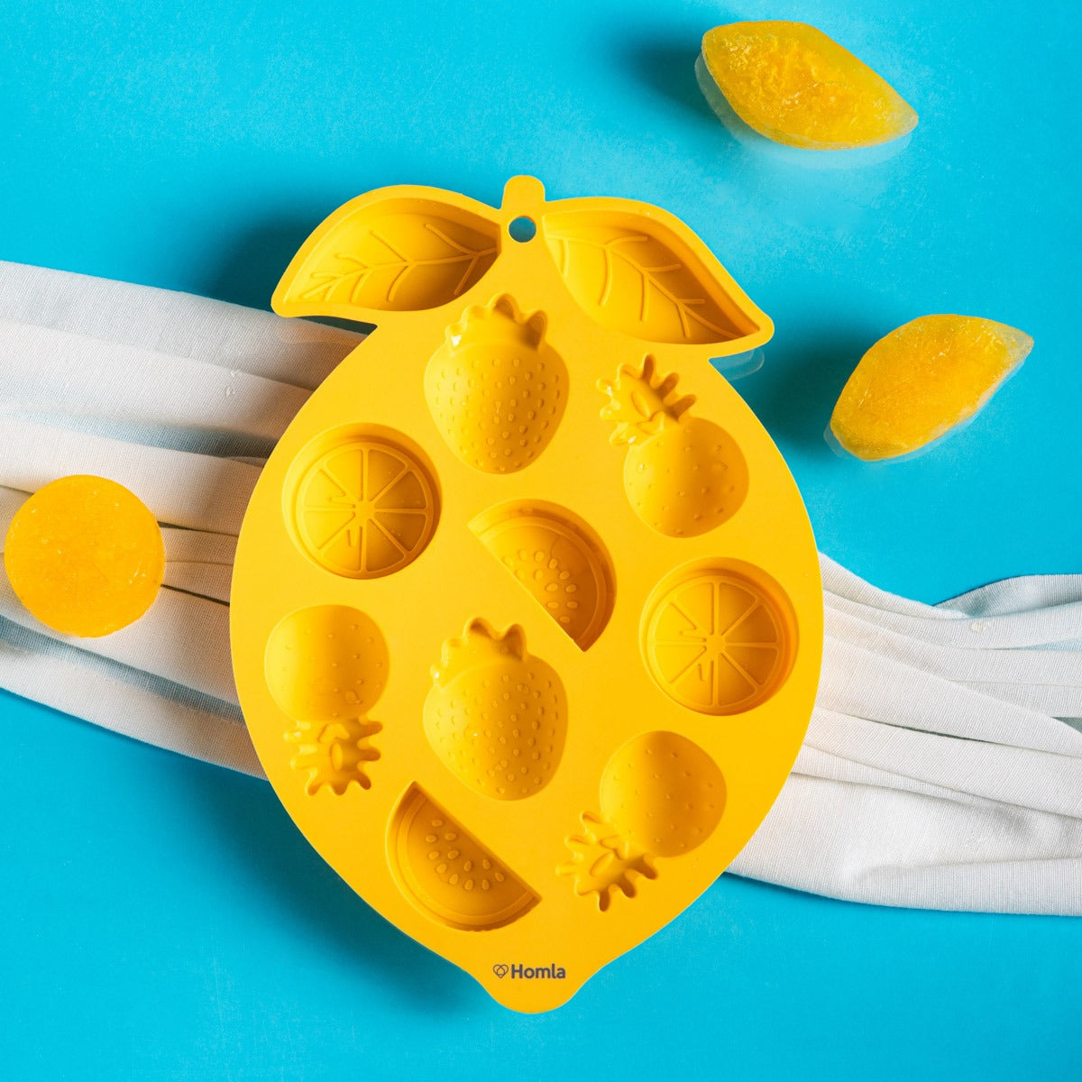 ICE SUMMER Lemon-Shaped Ice Cube Tray 24.5x18x4 cm