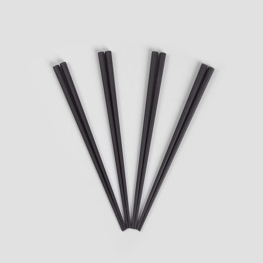 Set of 4 Black Sushi Chopsticks for Asian Cuisine