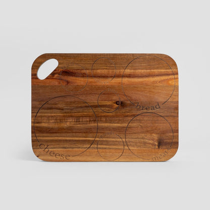 MOOKA Cheese Board 40x30 cm Natural Wood Serving Dish