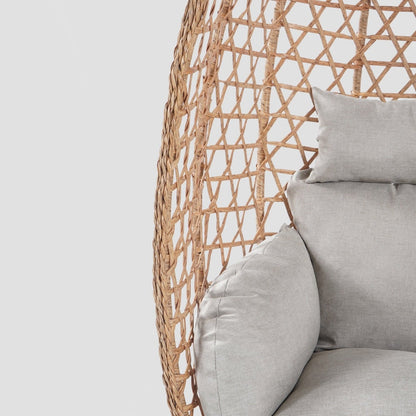Armchair PARAISO natural with beige cushion