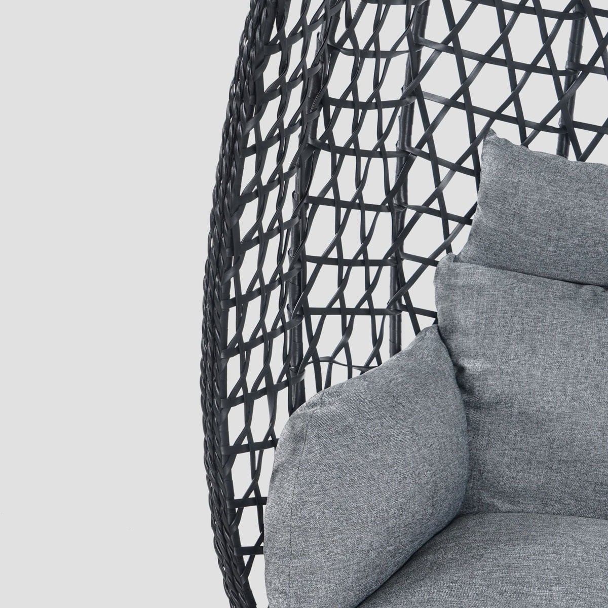 Paraiso Armchair Black with Grey Cushion 85x67x144 cm