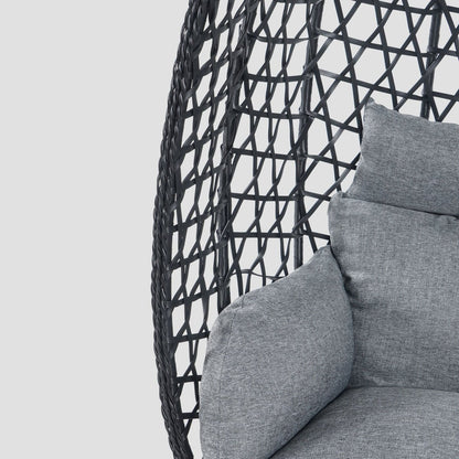 Paraiso Armchair Black with Grey Cushion 85x67x144 cm