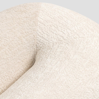 LUNCTA Pouf Ecru 82x52x34 cm Comfortable Modern Accent