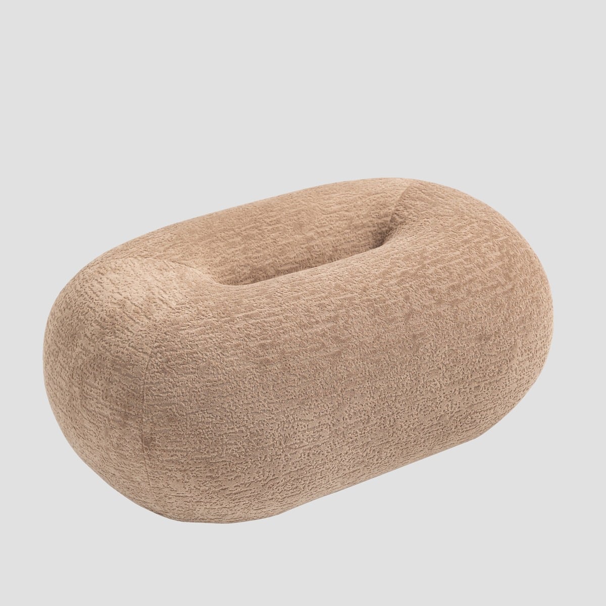 LUNCTA Beige Pouf 82x52x34 cm