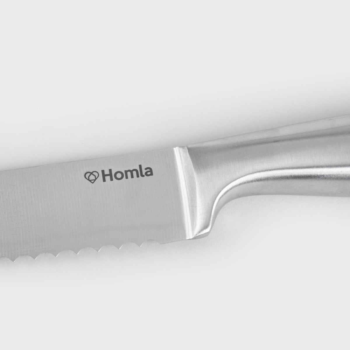 RIGEL Bread Knife Silver 32 cm - Serrated Stainless Steel
