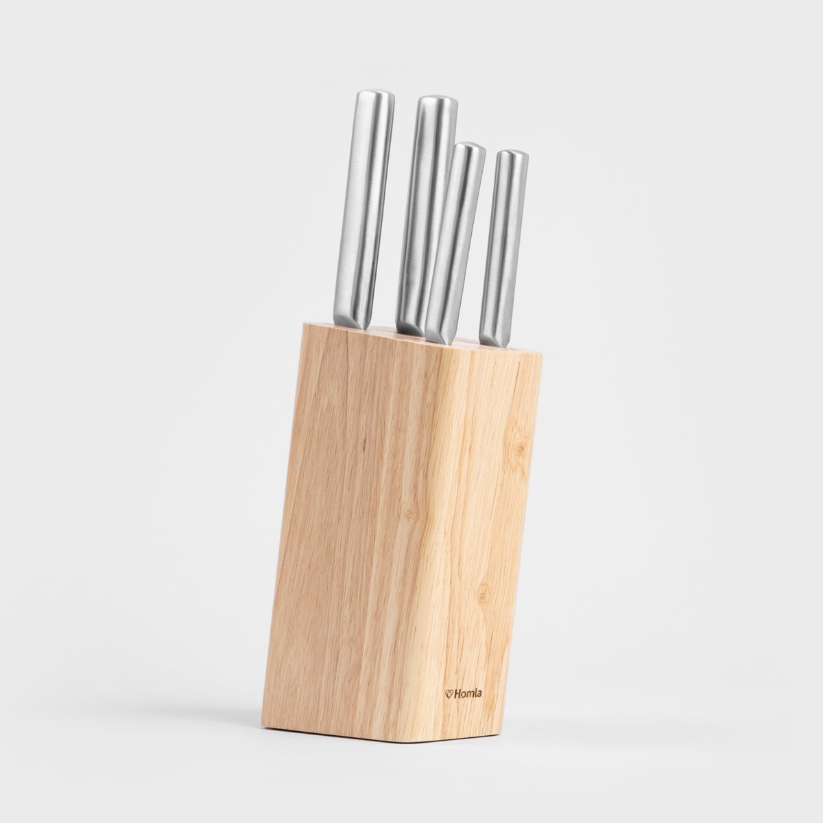 Set of knives Masterset 6-Piece Silver Knife Set in Wooden Block