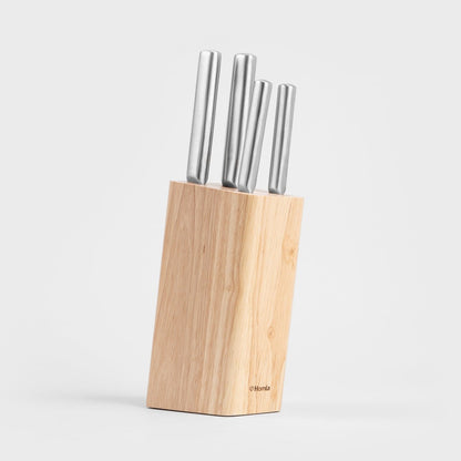 Set of knives Masterset 6-Piece Silver Knife Set in Wooden Block