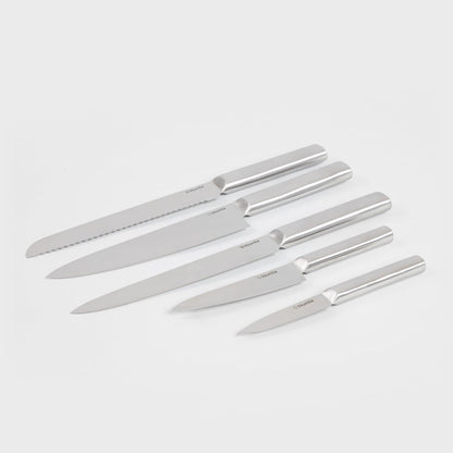 Set of knives Masterset 6-Piece Silver Knife Set in Wooden Block