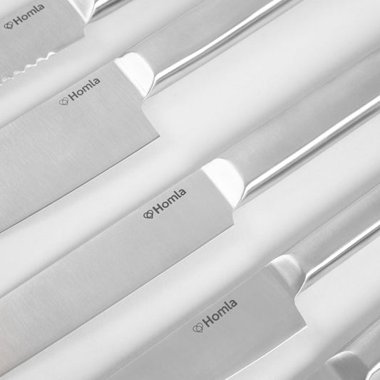 Set of knives Masterset 6-Piece Silver Knife Set in Wooden Block
