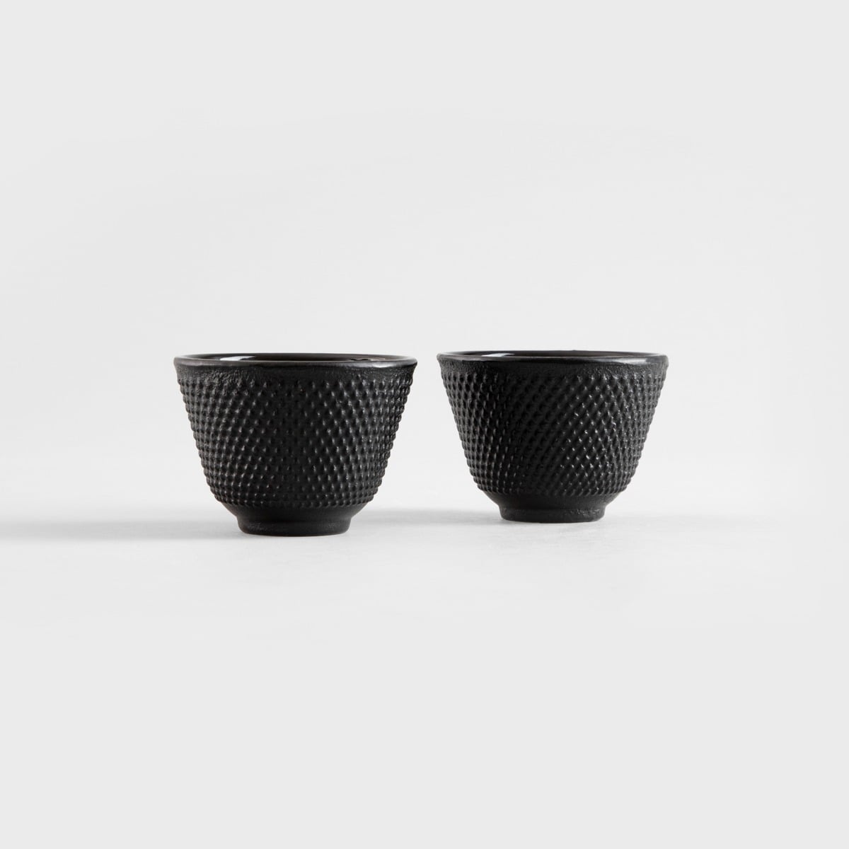 ANDREAS Black Tea Bowls Set of 2 - 60ml Cast Iron Cups