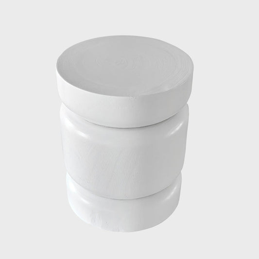 NIGRUM Wooden White Coffee Table 32x32x40 cm