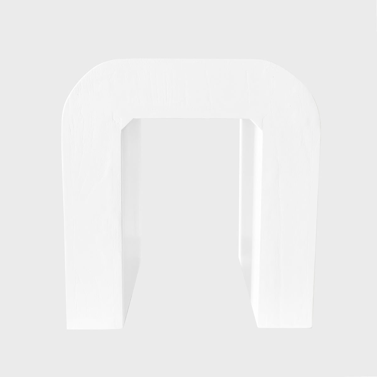 ESCURO Wooden White Stool - Minimalist Durable Seating