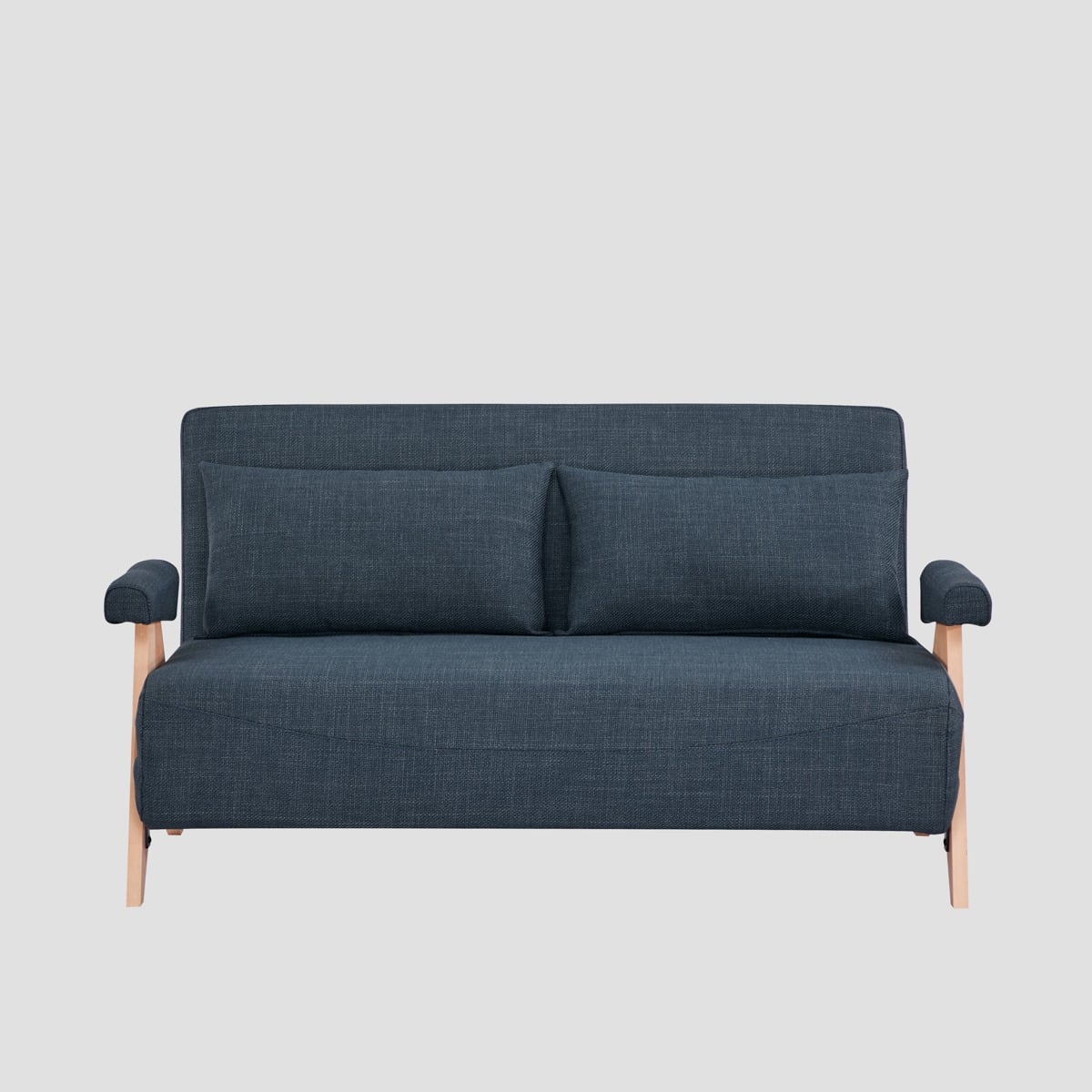 CALORE 2-Seater Sofa with Sleeping Function Navy Blue
