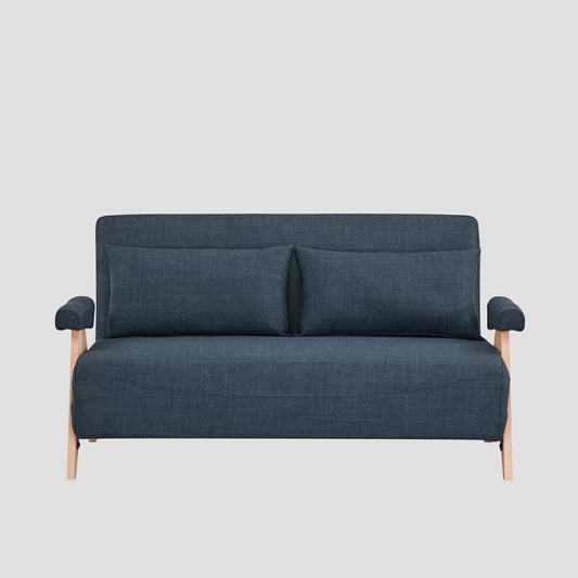 CALORE 2-Seater Sofa with Sleeping Function Navy Blue