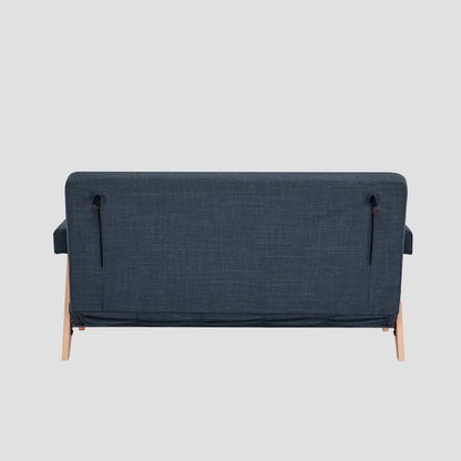 CALORE 2-Seater Sofa with Sleeping Function Navy Blue