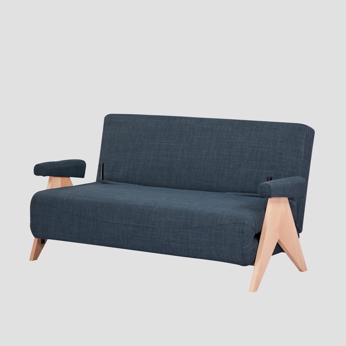 CALORE 2-Seater Sofa with Sleeping Function Navy Blue