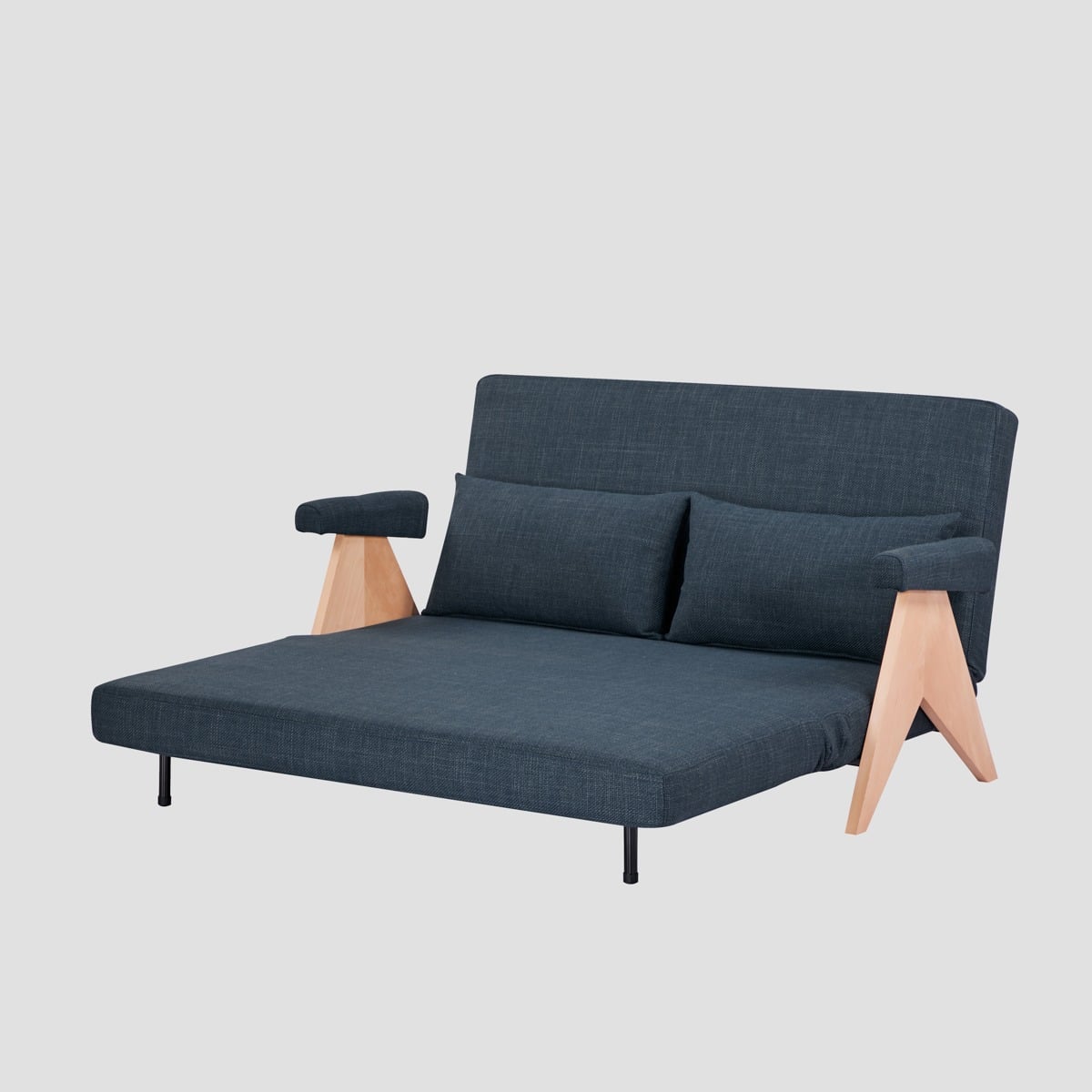 CALORE 2-Seater Sofa with Sleeping Function Navy Blue