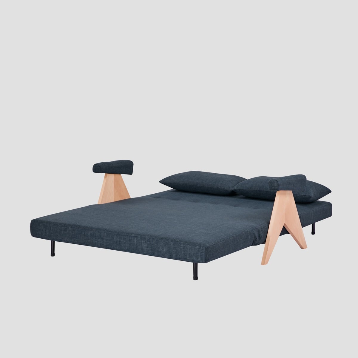 CALORE 2-Seater Sofa with Sleeping Function Navy Blue