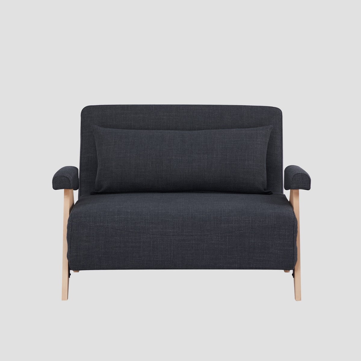 CALORE 1-Seater Sofa with Sleeping Function Dark Grey