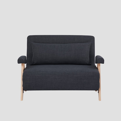 CALORE 1-Seater Sofa with Sleeping Function Dark Grey