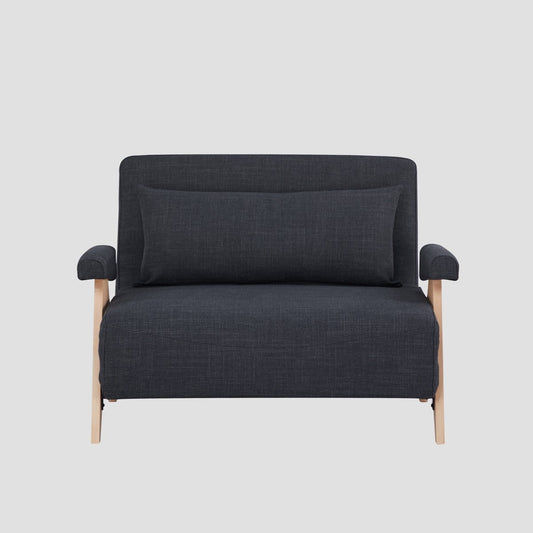 CALORE 1-Seater Sofa with Sleeping Function Dark Grey
