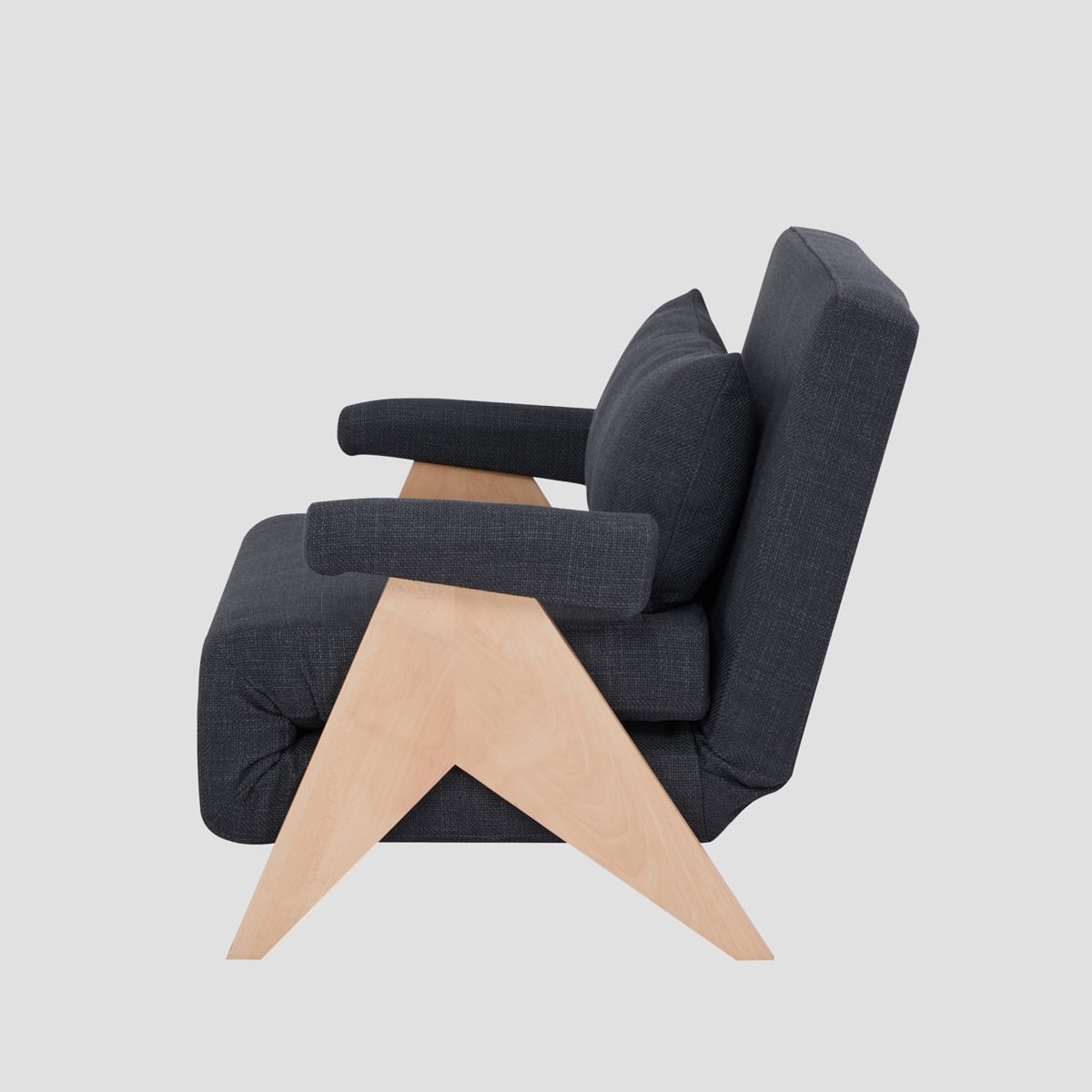 CALORE 1-Seater Sofa with Sleeping Function Dark Grey