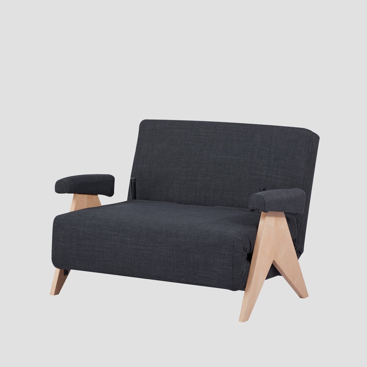 CALORE 1-Seater Sofa with Sleeping Function Dark Grey