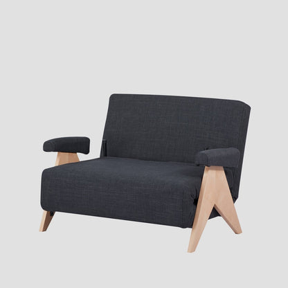 CALORE 1-Seater Sofa with Sleeping Function Dark Grey