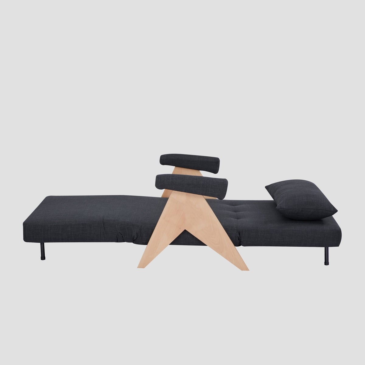 CALORE 1-Seater Sofa with Sleeping Function Dark Grey