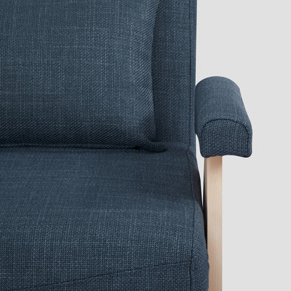 CALORE 1-Seater Sofa with Sleeping Function Navy Blue