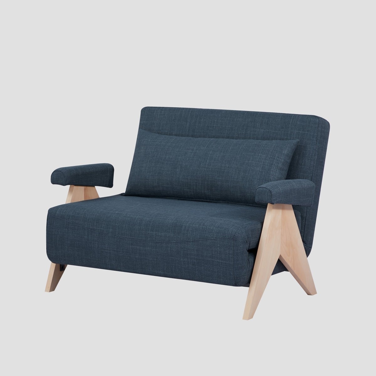 CALORE 1-Seater Sofa with Sleeping Function Navy Blue