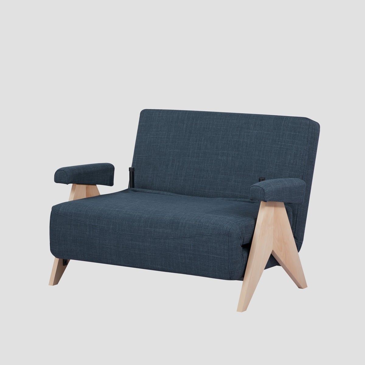 CALORE 1-Seater Sofa with Sleeping Function Navy Blue