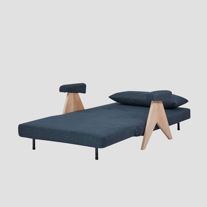 CALORE 1-Seater Sofa with Sleeping Function Navy Blue