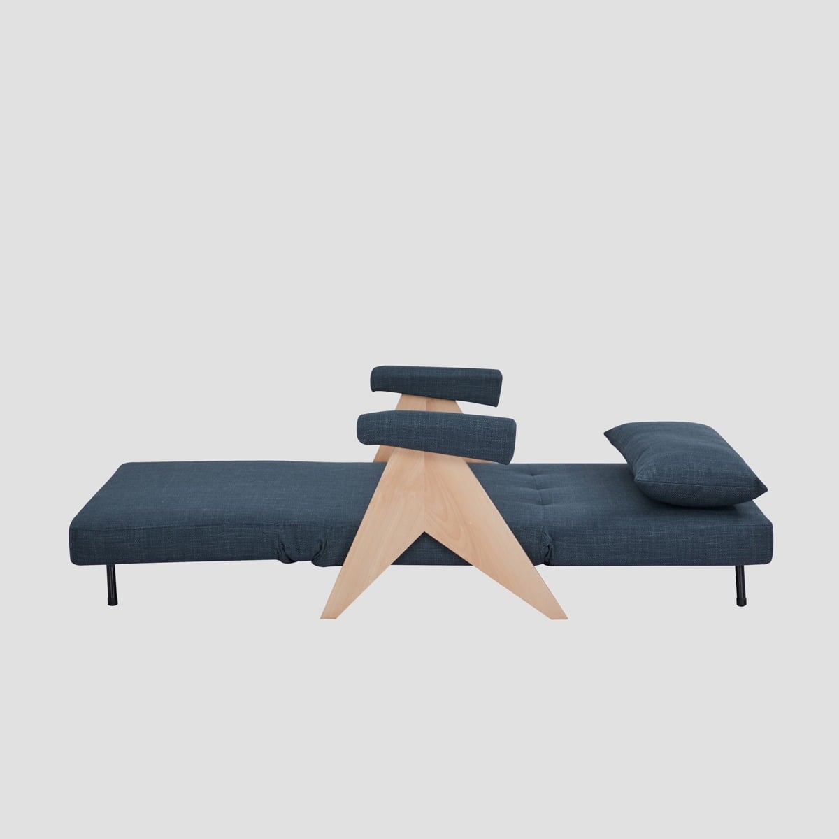 CALORE 1-Seater Sofa with Sleeping Function Navy Blue