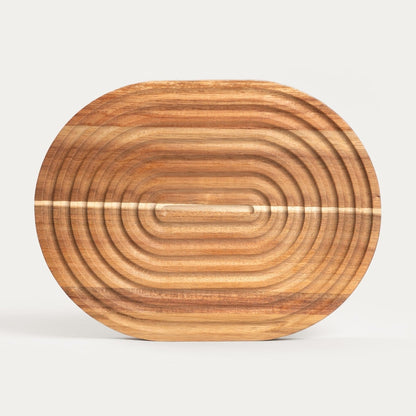 MOOKA Fluted Acacia Board 34x25 cm