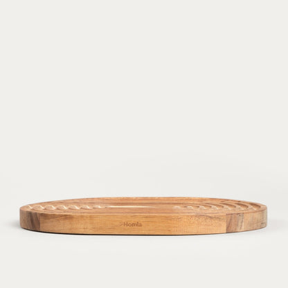 MOOKA Fluted Acacia Board 34x25 cm