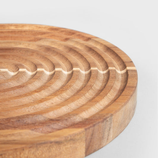 MOOKA Fluted Acacia Board 34x25 cm